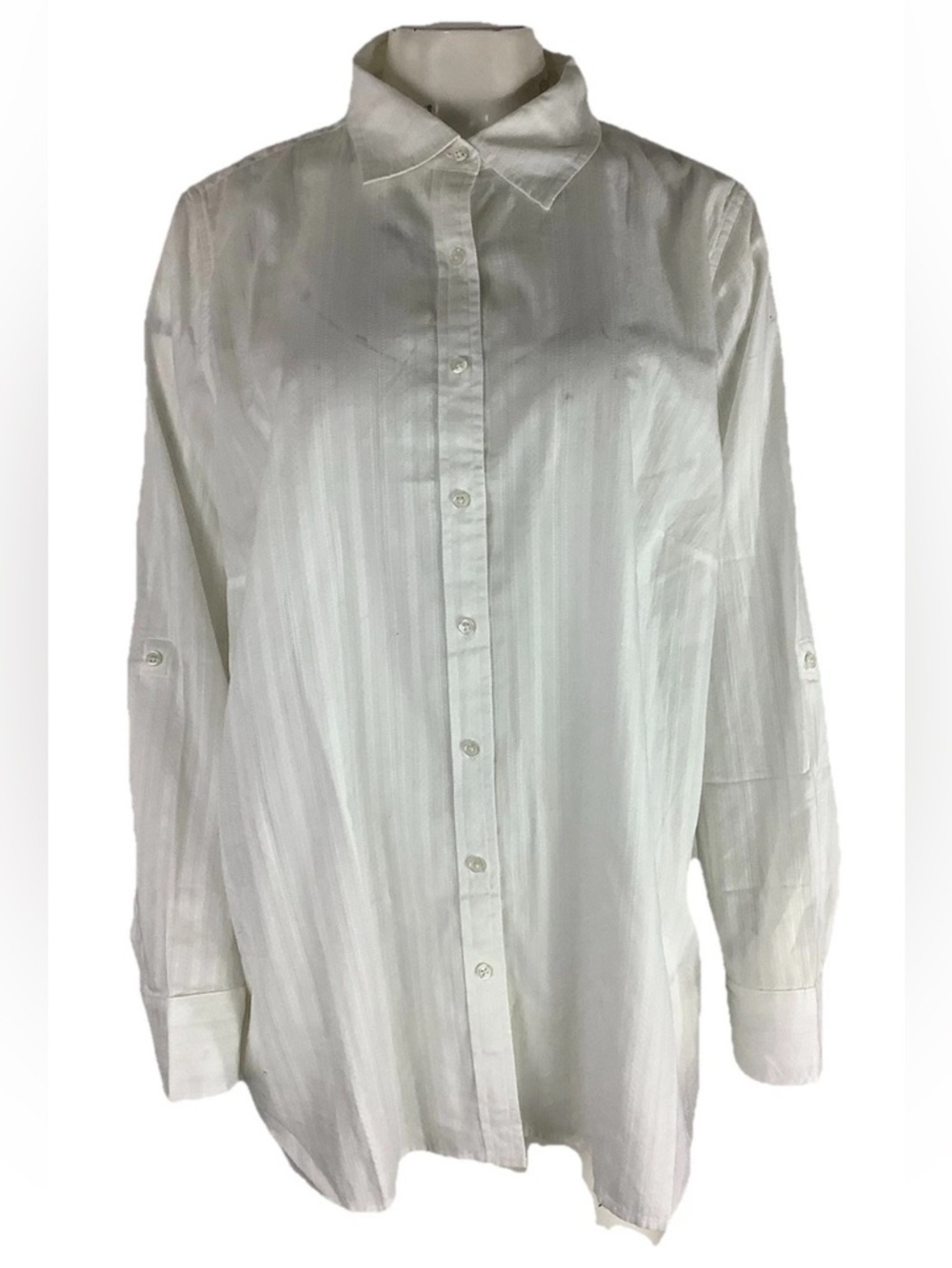 NWT Talbots Sz 14W 100% Cotton Lightweight Beach Travel Vacation Button Top